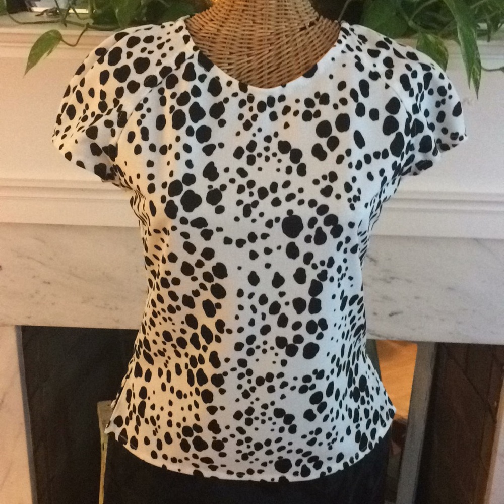Vintage 1970’s White Black Top by Darling Debs
